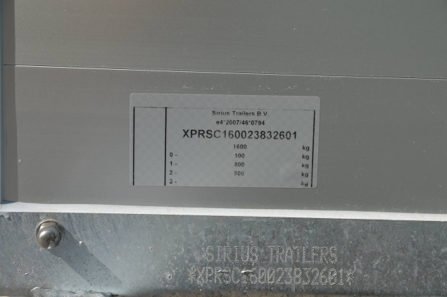 Productfoto Sirius S45 Aluminium 1,5 Paards Paardentrailer (340x141x245)