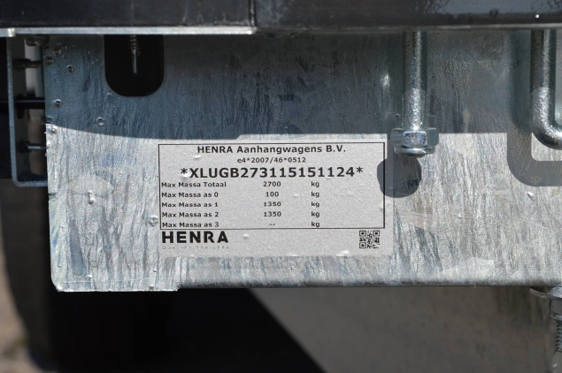 Productfoto Henra gesloten aanhangwagen Major Xpert uitvoering GB27311519 met achterklep