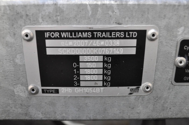 Productfoto Ifor Williams machine transporter GH (300x162cm) klep 115cm