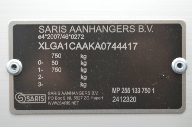 Productfoto Saris MP 255 133 750 1 K (255x133cm) 750kg 