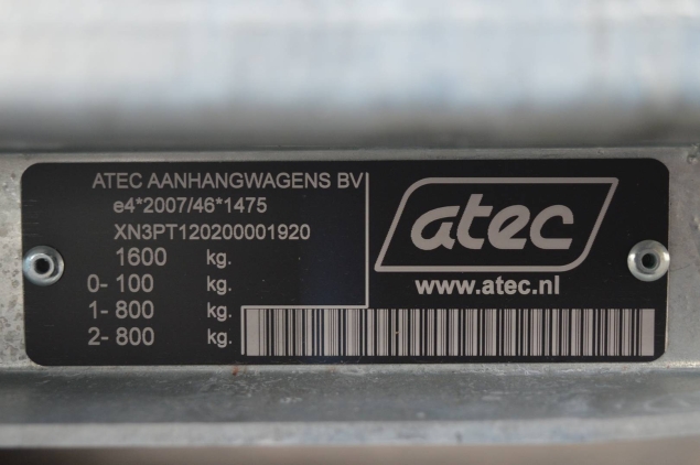 Productfoto Nieuw en op voorraad! Atec Thensa paardentrailer APT1600 limited edition (350x145x240cm)